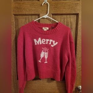 Merry Pink Holiday Sweater